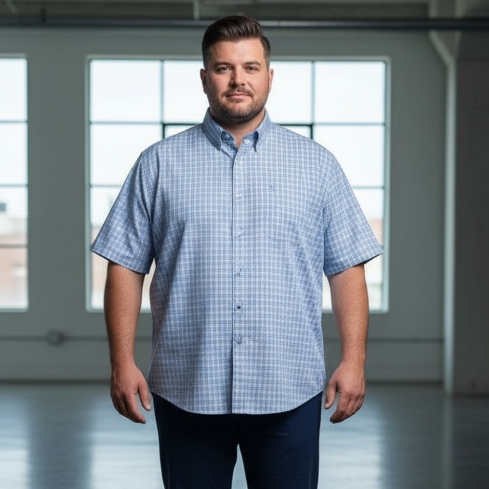 Alberto Cardinali Plaid Button Down Shirt XXL Grandpa Core Academia Coastalcore